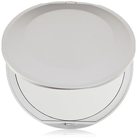 Round Compact Mirror 4", 1x/5x. Extra Flat, Silver