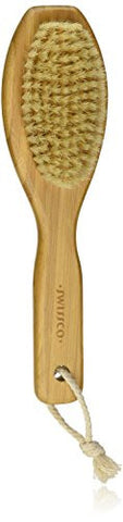 Bamboo Collection Double Sided Body Brush, 1 Side Natural Bristle 1 Side Massager
