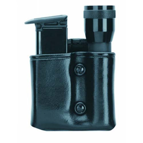 Flashlight / Mag Case Combo, Black, Plain Finish, Fits Most Beretta, Colt, Hk , Kimber, Sig, Ruger Sw Mp, Springfield, Taurus 24/7, Wilson