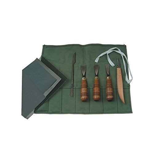 Soapstone Carving Set- 4 cutting tools,rasp,sandpaper