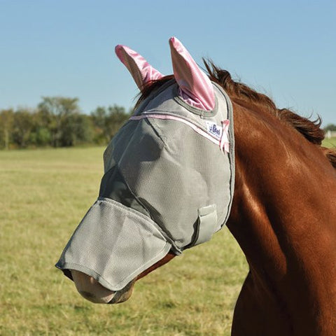 Cashel Breast Cancer Long Nose Fly Mask w/Ears Hor