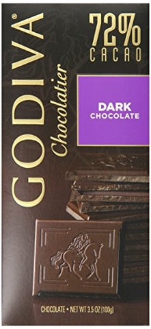 Godiva-Tab-72% Dk Choco 3.5oz