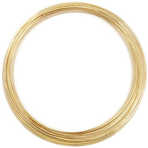 Memory Wire, Round, Necklace, Gold Color, 0.5 oz (14 g), appx 18 coils/pack