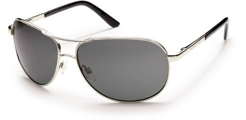 Aviator Silver with Gray Polarized Polycarbonate Lens