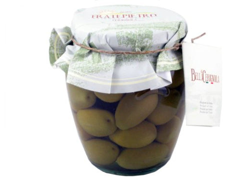 Fratepietro Olive bella cerignola in Brine in Amphora Jar, 11.64oz
