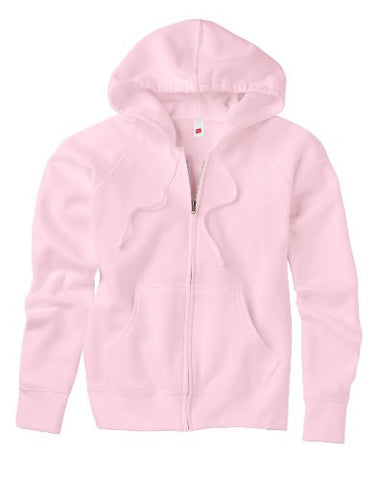 Hanes EcoSmart Cotton-Rich Full-Zip Hoodie Women's Sweatshirt, Pale Pink, Small