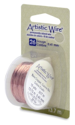 Artistic Wire, 26 Gauge (.41 mm), Bare Copper, 15 yd (13.7 m)