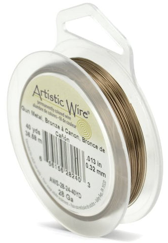 Artistic Wire, 28 Gauge (.32 mm), Antique Brass, 40 yd (36.5 m)