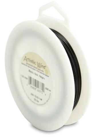 Artistic Wire, 18 Gauge (1.0 mm), Black, 1/4 lb (.11 kg), 49.8 ft (15.2 m)