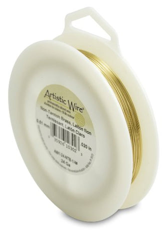 Artistic Wire, 24 Gauge (.51 mm), Tarnish Resistant Brass, 1/4 lb (.11 kg)