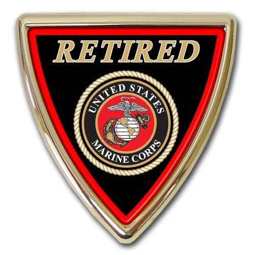 Marine Chrome Auto Emblem (Shield RETIRED)