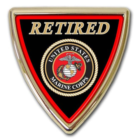 Marine Chrome Auto Emblem (Shield RETIRED)