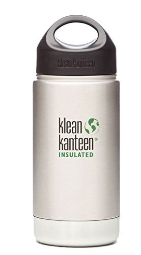 12oz Kanteen Wide Insulated (w/Stainless Loop Cap) (Color: Brushed Stainless)