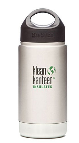 12oz Kanteen Wide Insulated (w/Stainless Loop Cap) (Color: Brushed Stainless)