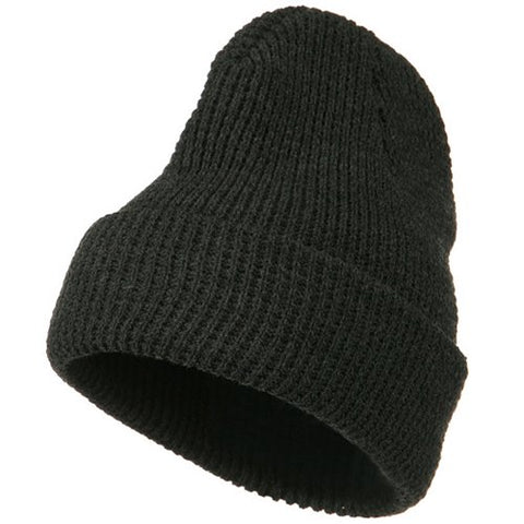 Artex, Big Stretch Waffle Stitch Cuff Beanie - Charcoal (fitting up to XXXL)