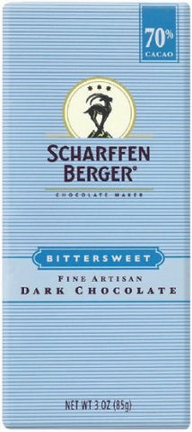 Scharffen Berger 70% Bittersweet Dark Chocolate Bar 3 oz