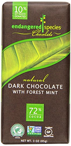 ENDANGERED SPECIES Natural Chocolate Bars Rainforest, Dark with Mint - 3 oz