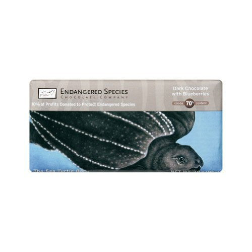 Endangered Species Chocolate Dark Chocolate Blueberries Sea Turtle 3.0 OZ