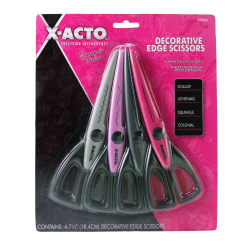 X ACTO EDGE SCISSORS SCALLOP PACK 4pk Capital Books and Wellness