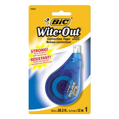 Bic Wite-Out EZ Correct Correction Tape, Non-Refillable, 1/6" x 472"