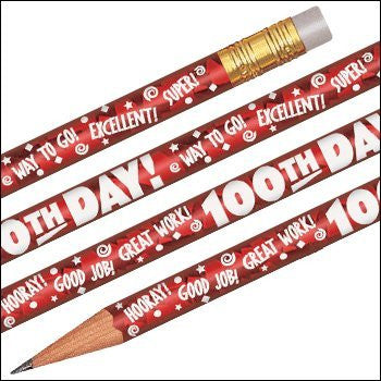 Foil 100th Day Pencils