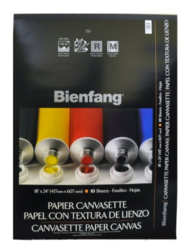 Bienfang #710 Canvasette Paper Pad (182 lb / 281 GSM), White / 18"x24" / 10 sheets