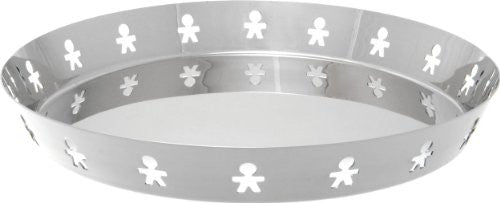 Round tray with open-work edge, h 1 in.