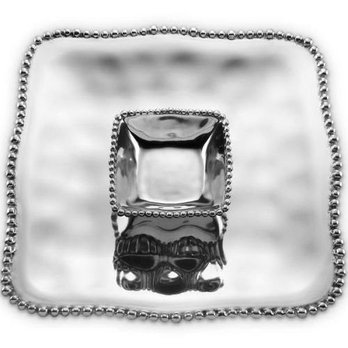 LNX ORGANICS MTL SQUARE CHIP & DIP BEAD