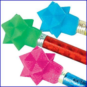 Star Wedge Cap Erasers, 144/Set