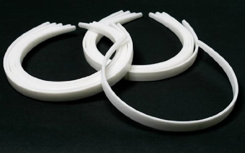 1/2" Head Band, White - 12/pack