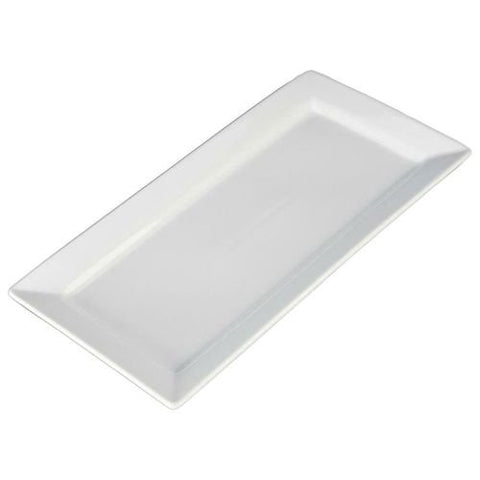 14" x 7" White Rectangular Platter