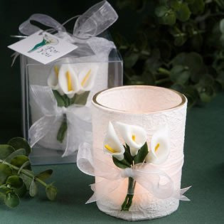 Stunning Calla Lily Design Candle Favors