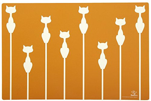 ORE Pet Shadow Cat Placemat - Sunset Orange