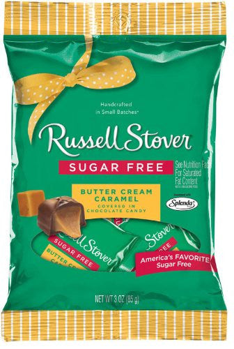 Sugar Free Butter Cream Caramels Peg Bag, 3oz.