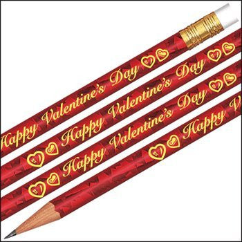 Foil Happy Valentine's Day Pencils