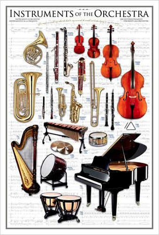 Instruments of the Orchestra 24x36 inches, Poster