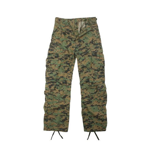 Woodland Digital Camo Vintage Paratrooper Fatigues - Medium