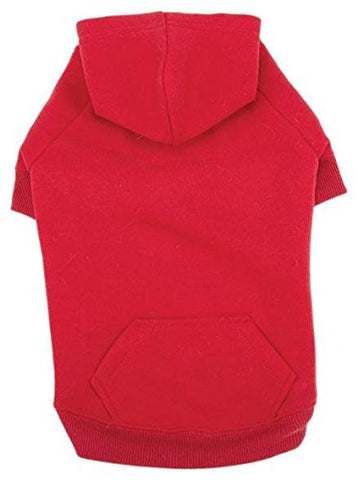 Casual Canine Basic Dog Hoodies - Red, Medium