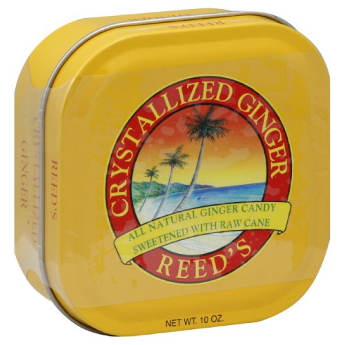 Reeds Crystallized Ginger in Tin, 10-Ounces  (Pack of 4)