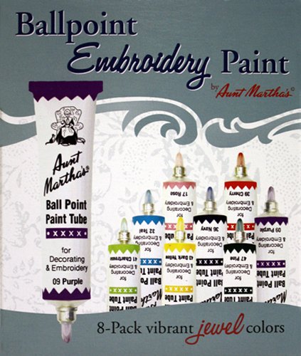 Aunt Martha's Ballpoint Paint Tubes 1oz 8/Pkg Jewel Colors