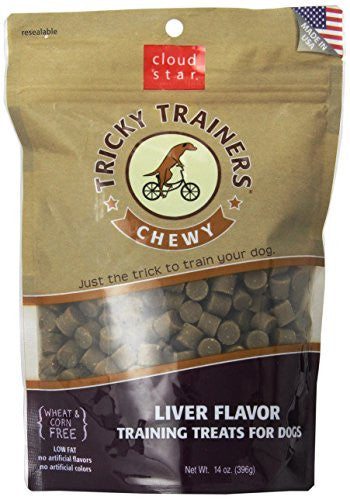 Cloud Star Chewy Tricky Trainers, Liver Flavor, 14-Ounce Pouch