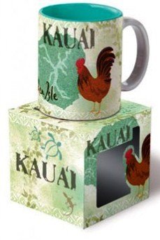 11 oz. Boxed Mug Kauai Vintage Montage, 3-3/4” H x 3”D