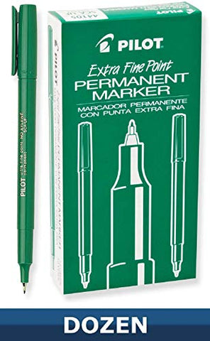12 PACK MARKER X-FINE PERMANENT GREEN Drafting, Engineering, Art (General Catalog)