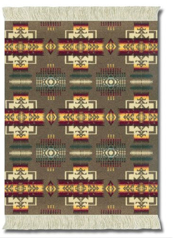 Chief Joseph in New Khaki Repeat Pattern MouseRug