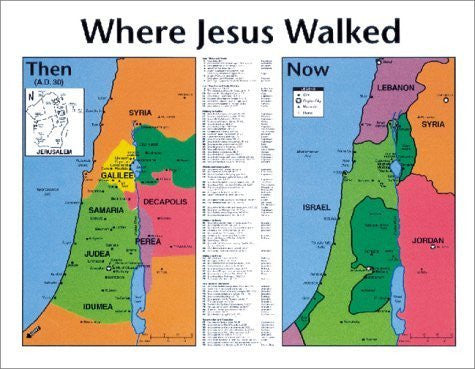 Where Jesus Walked Laminated Wall Chart