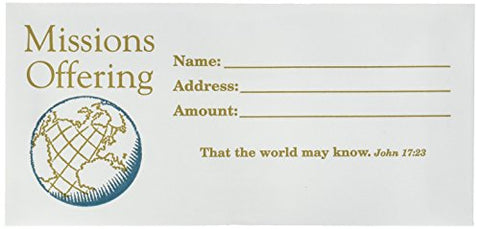 Missions (Globe) Offering Envelope - 100 ct