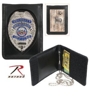 Leather Neck I.D./Badge Holder w/Chain