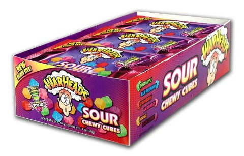 Warhead Sour Chewycubes 2.5oz 15/dsp
