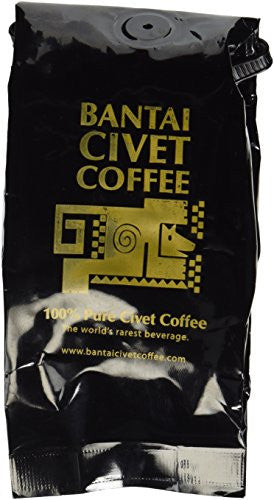 100% Pure Civet Whole Coffee Beans - 4 oz