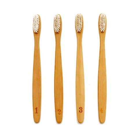 Numeral Toothbrushes, Set of 4